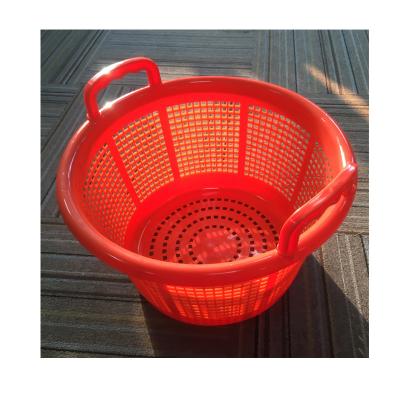Red Large Convenient Home Goods Storage PP Plastic Fish Basket Clothes Handy