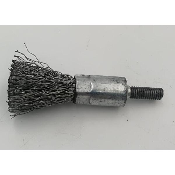 Heavy Duty 19mm OD Screw Shank Steel Wire Crimped End Brush for Paint Removal Tool