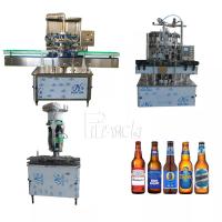Línea carbónica casquillo de corona de la botella de vidrio 1000BPH de la máquina de rellenar de la bebida de la bebida suave