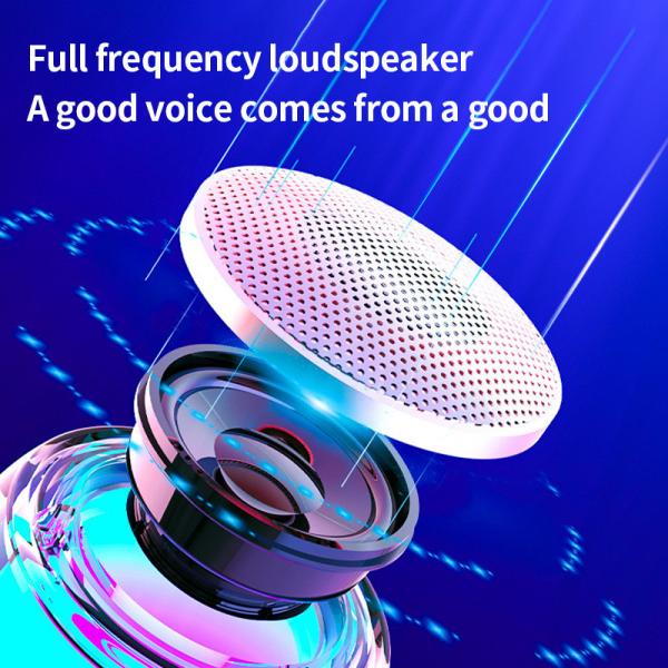80mm Bluetooth Speaker Ambient Night Light 600mAh Waterproof Night Light
