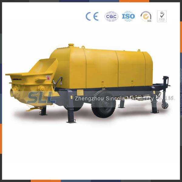 Diesel Power Hydraulic Concrete Pump , 90m3/H High Pressure Concrete Pump