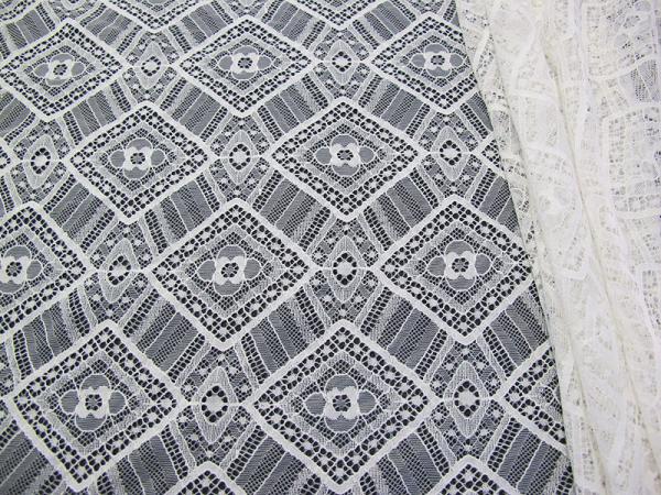 Geometric Royal Blue Cotton Nylon Lace Fabric Mesh For Nightwear SYD-0004