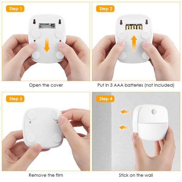 0.4W 3 Pack 40cm Dark Sensing Night Light 3200k Night Light For Bathroom