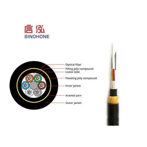 Self Supporting All Dielectric Outdoor Fiber Cable Single Mode Fiber Optic Cable