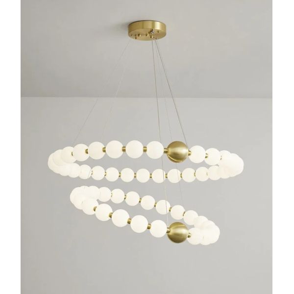 Round Ring Hanging Lamp Frosted Ball Ceiling Chandelier High Quality Living Room Dining Room Hanging Light (WH-AP-666)