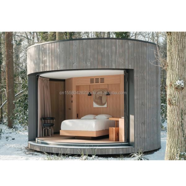 Casa de contenedores de acero ligero con un baño, una cocina y ventanas de aleación de aluminio