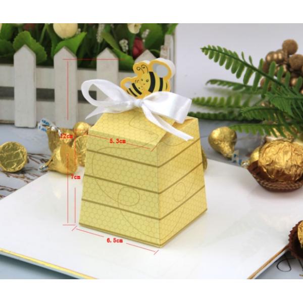 Honeybee Golden Biodegradable Paper Food Packaging Chocolate Gift Wrap Box