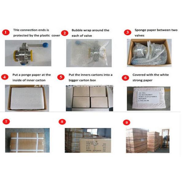 Sanitary Inox 304 316 Heavy Duty Butterfly Valves With Plastic Handle