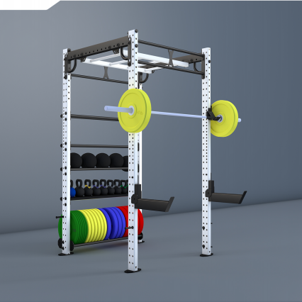 1*14ft Gym Equipment Squat Rack Cross Fitness Power Rack Weight Lifting Half Rack Free Weights