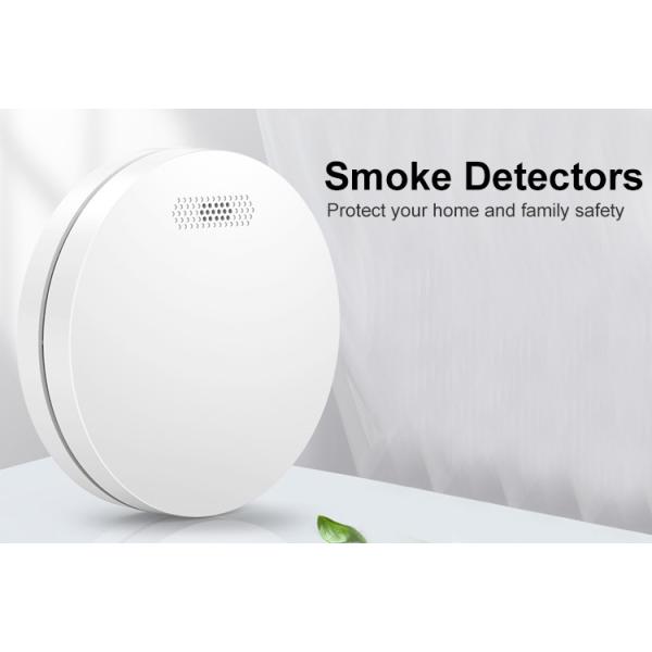 Pure White TUV CE Home Fire Smoke Detector System Smoke Alarm For Home Fire Protection