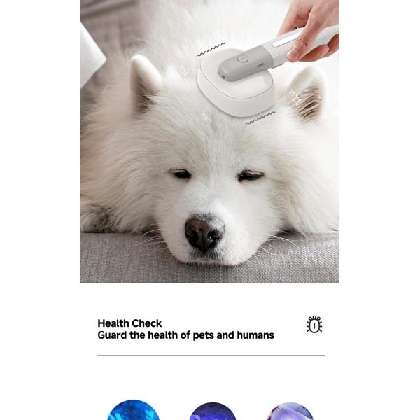 Pet Brush Cats Dogs ABS TPR Grooming Products Multifunctional Brush UV Light