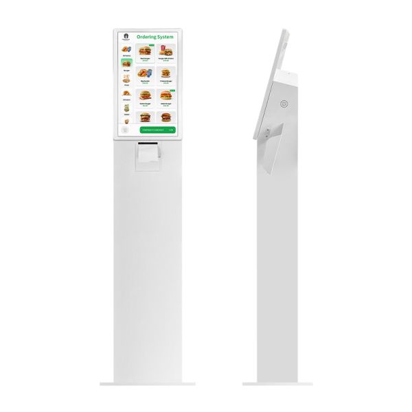 2026 Hot Sale Self Ordering Kiosk 21.5 Restaurant Food Ordering Payment Terminal Thermal Printer QR Scanner SDK 1920x1080 32GB