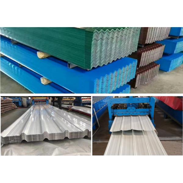 Corrugated Galvanized Steel Roofing Sheets Blue Color Corrugate Roofing Steel Sheet Tiles