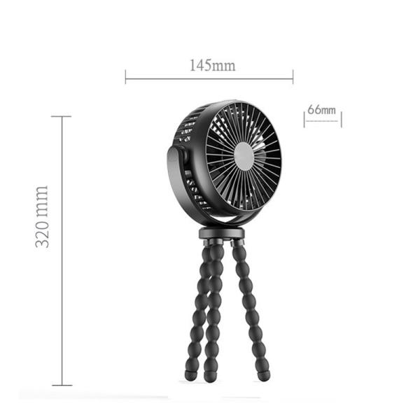 Handheld Mini Personal Fan Versatile USB Rechargeable Baby Stroller Fan for Household