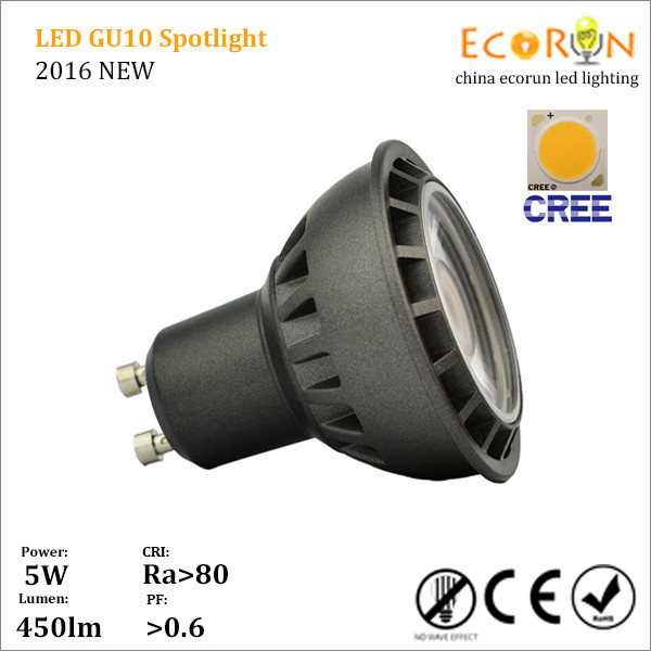 hot spotlight gu10 5w 7w ce rohs ra>80 400lm hot sale light 100-240v