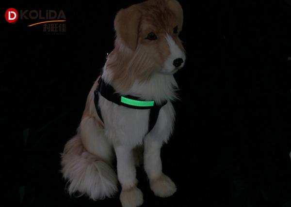 Adjustable USB Rechargeable LED Dog Harness Collar Easy Walking For Doggies