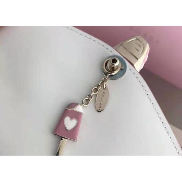 Cowhide Flip Open Ladies Waist Bag , 18cm Cross Body Chain Bag