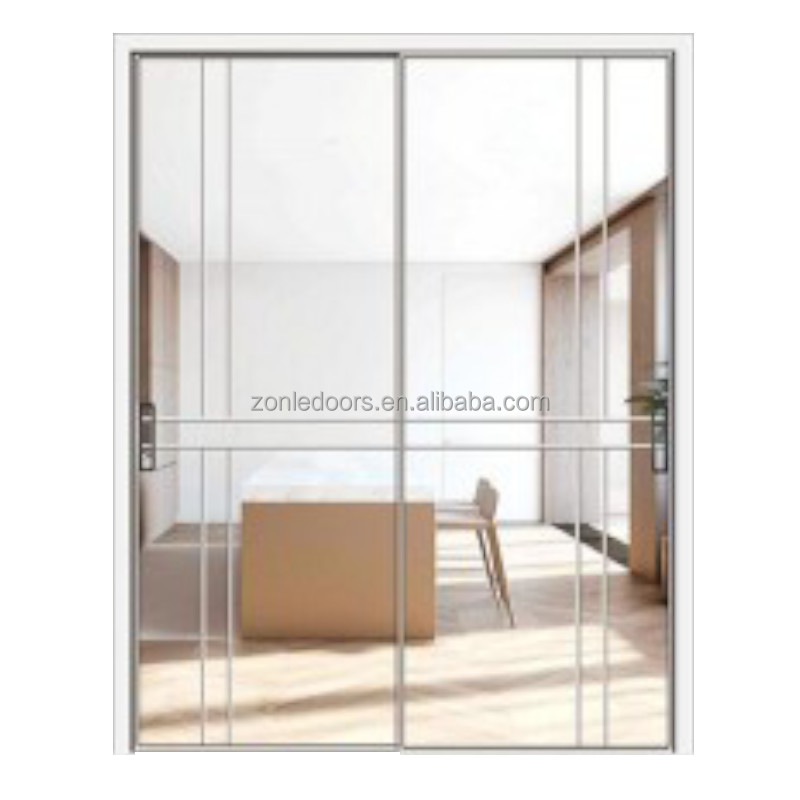 2024 High Quality Aluminum Alloy Swing Door Slide Roller Interior Aluminium Glass Doors Hing for Room Kitchen Sliding Door