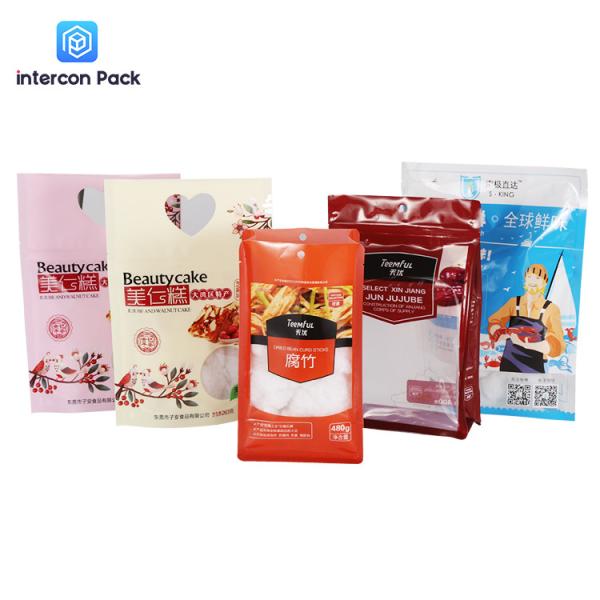 Plastic Stand-Up Pouch Food Packaging Bag For Self-Sealing Biodegradable Paper Bag