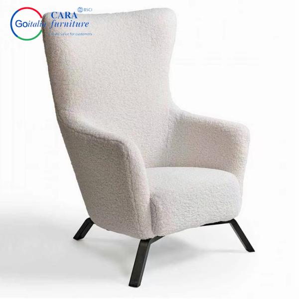 Customize Home Furniture Berber Fleece Fabric Footstool And Soft Sofa Armchairs For Living Room