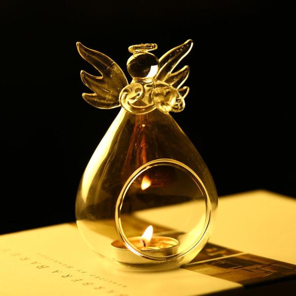 FDA Decorative 10cm 11cm Glass Cylinder Candle Holder