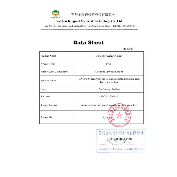 15 mm coquille de collagène coquille de saucisse perméable comestible