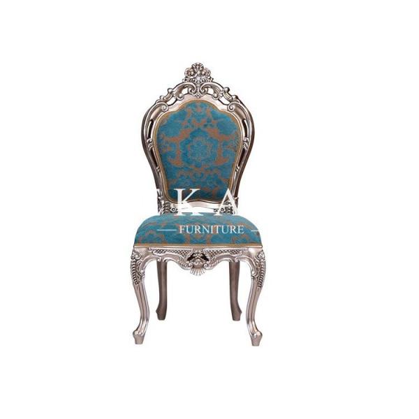 Upholstery Fabric Antique Armrest Luxury Velvet Tufted Dining Chair