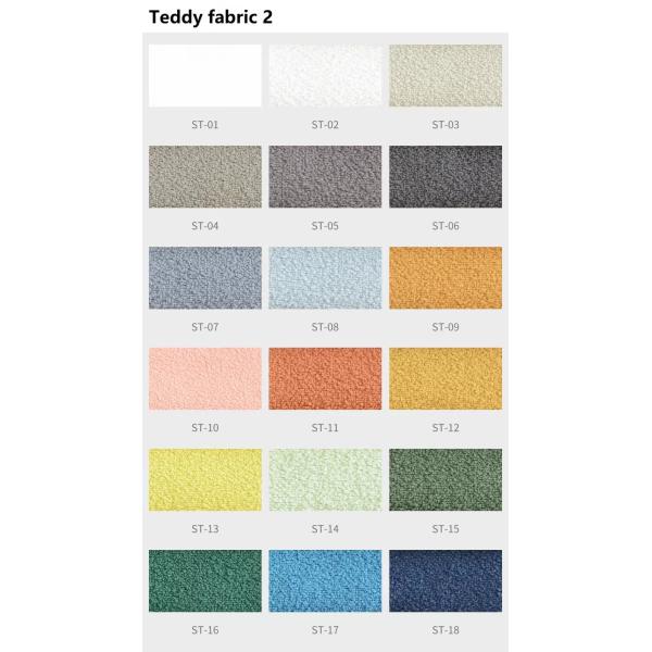 Teddy Hotel Lobby Furniture Fabric White Lamb Wool Sofa Modular Combination