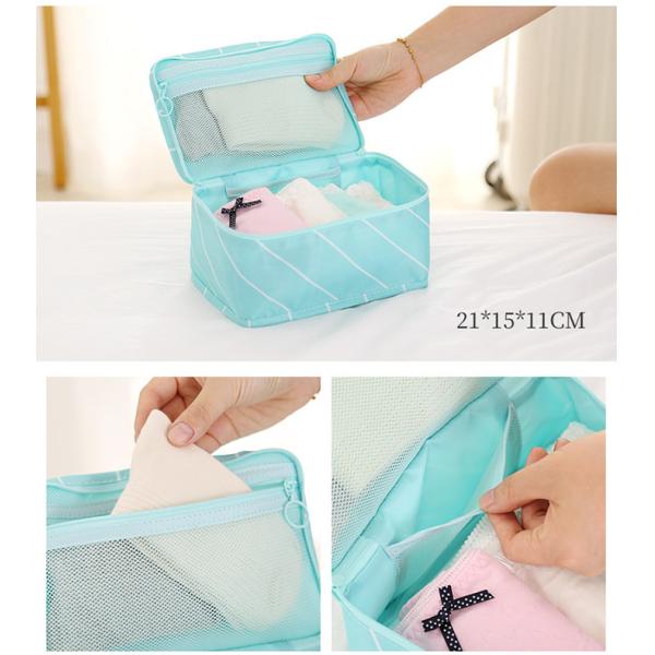Fashionable Cubes 8PCS Travel Organizer Bag Sets 6 Colors For Travel Packing
