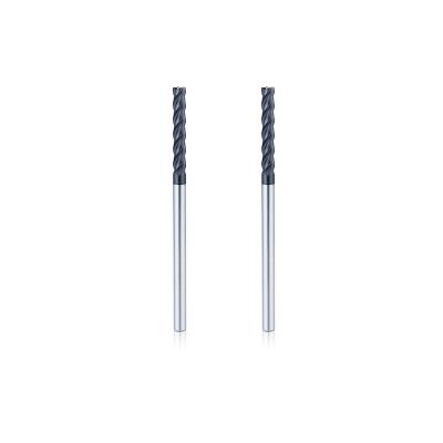Copper Long Neck Micro Diameter End Mill TiAlN Coating For Precise Machining