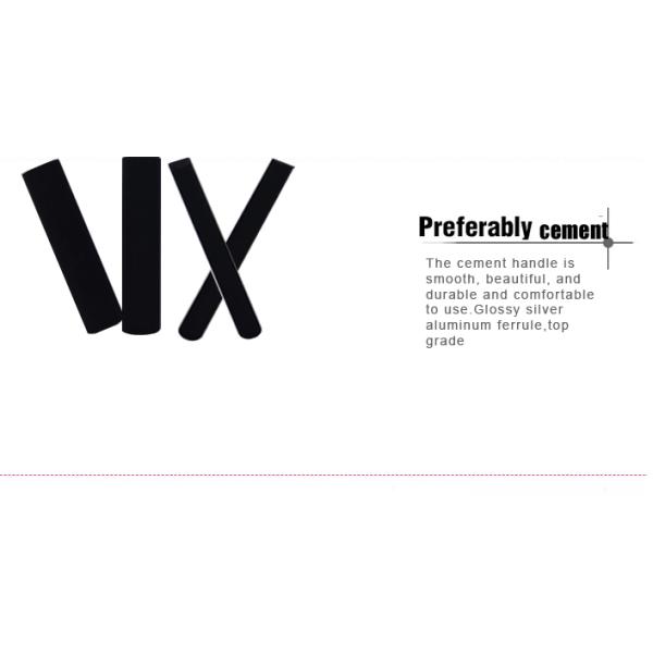 Cruelty Free Travel Makeup Brush Set With Cement Handle Siver Aluminum