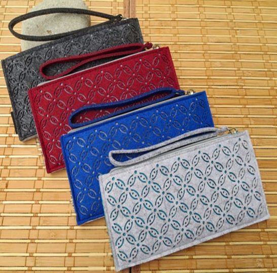 factory price high quality lovely felt coin wallet/coin purse