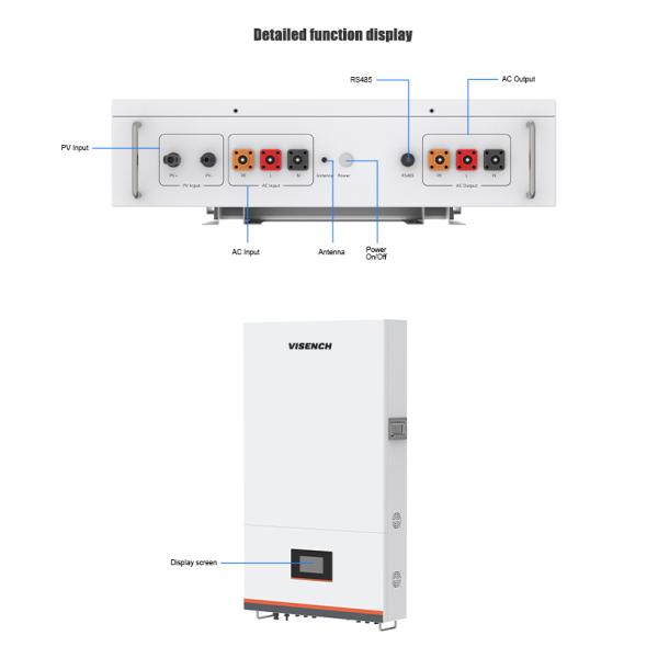 Visench 51.2V 160AH LiFePO4 Литий-ионная батарея для хранения солнечной энергии и 220V 5000W инвертор Все в одном устройстве Солнечные системы