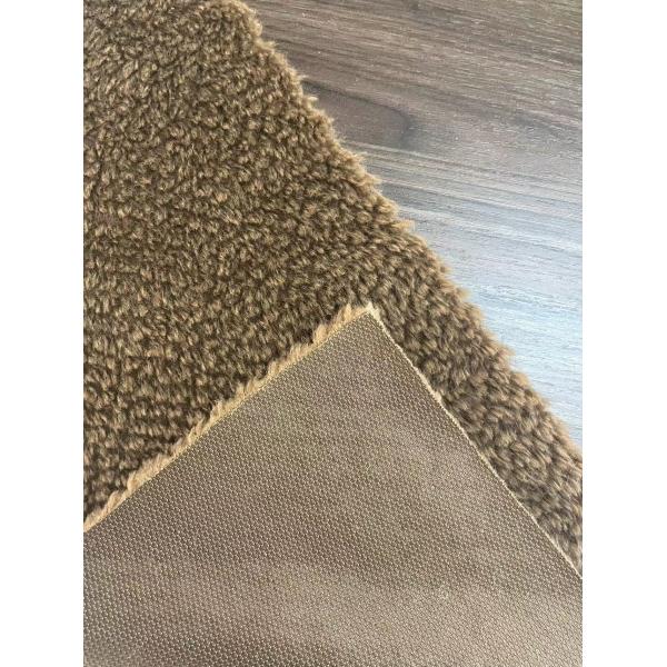 Artificial Soft Plush Faux Fur Sherpa Teddy Fabric with Front Material 100% Polyester