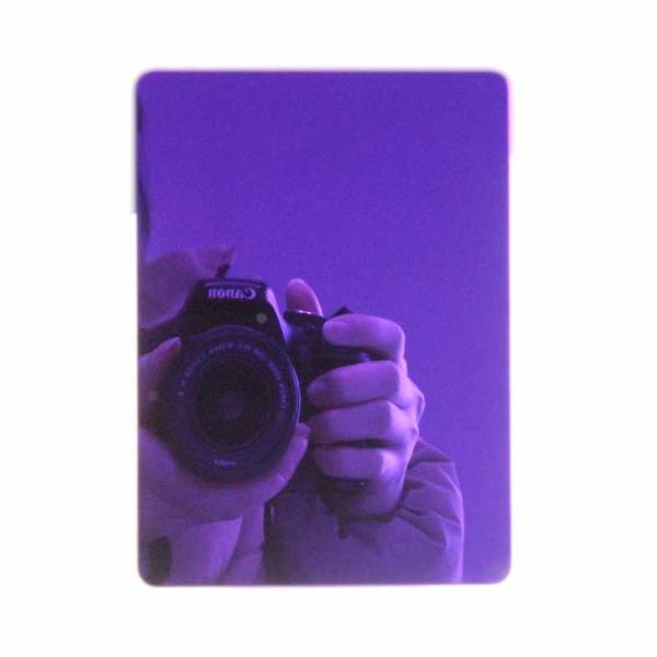 304 chapa de aço decorativa de aço inoxidável da placa 0.3mm do espelho roxo da cor do metal