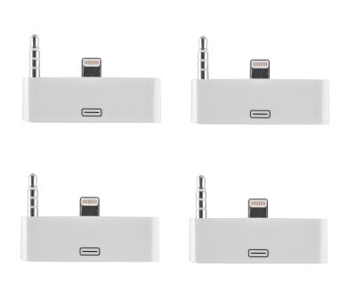 colorful 30pin to 8 Pin AUDIO ADAPTERS converter for iPhone 5 5s 5c Itouch Nano 7 white