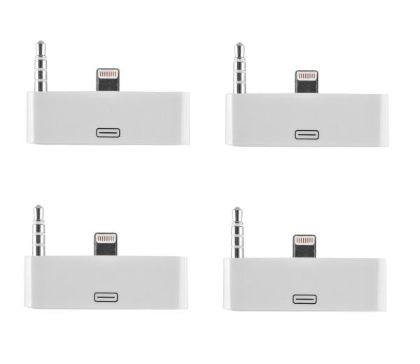 colorful 30pin to 8 Pin AUDIO ADAPTERS converter for iPhone 5 5s 5c Itouch Nano 7 white