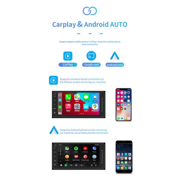 Система навигации WIFI 7 мультимедиа Carplay андроида дюйма всеобщая GPS для Тойота