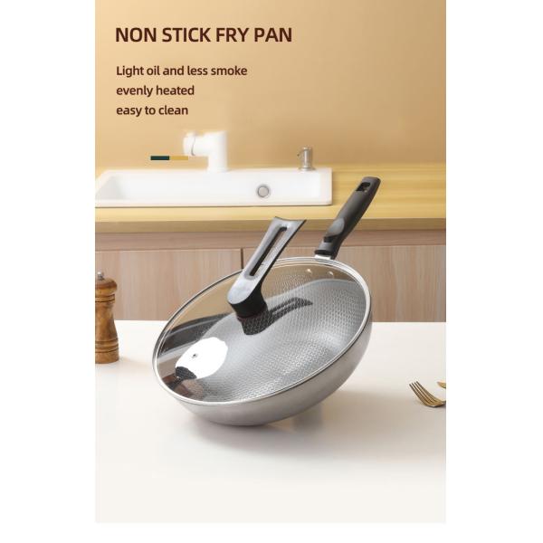 Серебряный варя металл кухни варя стекло лотка покрывает не сковороду ручки