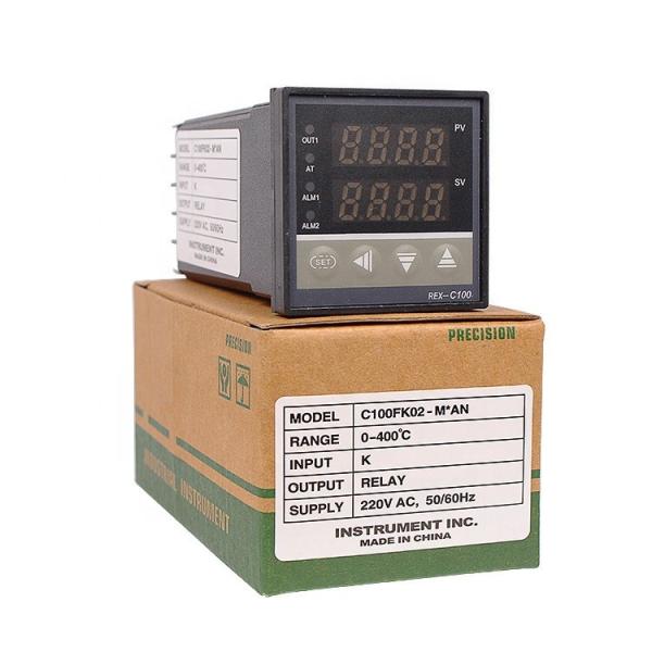 48*48 Digital PID Dual Temperature Controller REX-C100 Thermostat Control AC90-265V