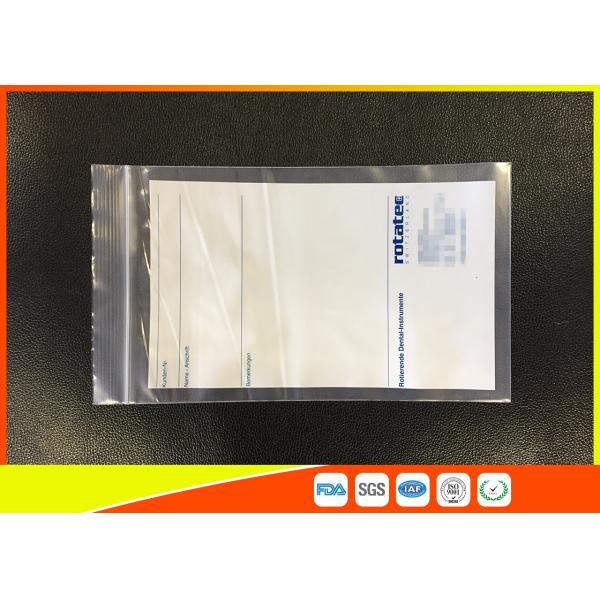 Custom Printed Transparent Plastic Zipper Bags Use For Industry , Eco - Friendly