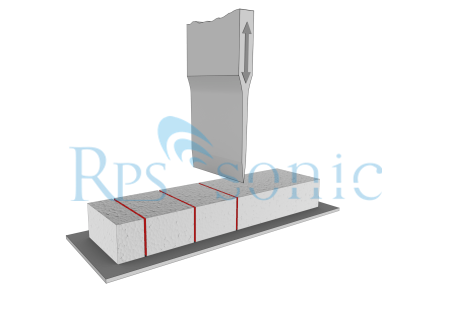 Dispositivo que corta ultrasónico de una pieza   Máquina que raja ultrasónica no tejida