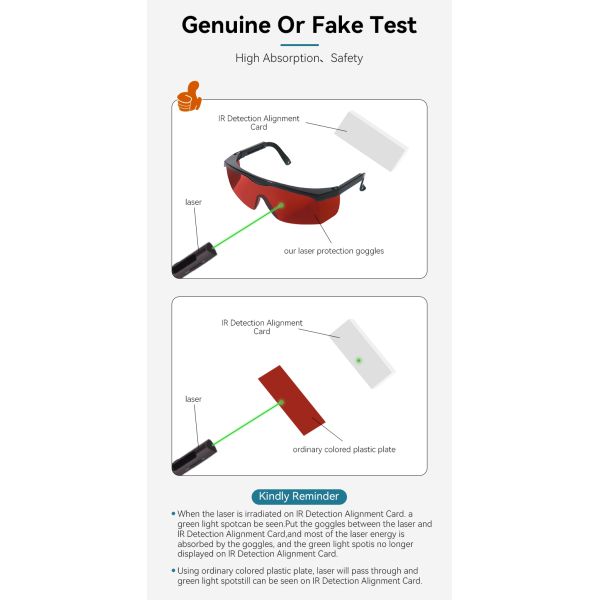 Laser Safety Glasses Laser Welding Goggles Protective Goggles for Industrial Manufacturing Metal Processing Optical Clarity