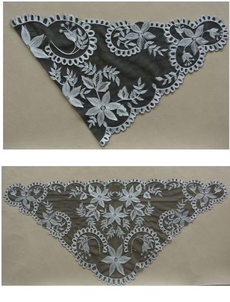 Beautiful  Sliver Wire Embroidery on Black Spanish style Mantillas Size 120*60cm