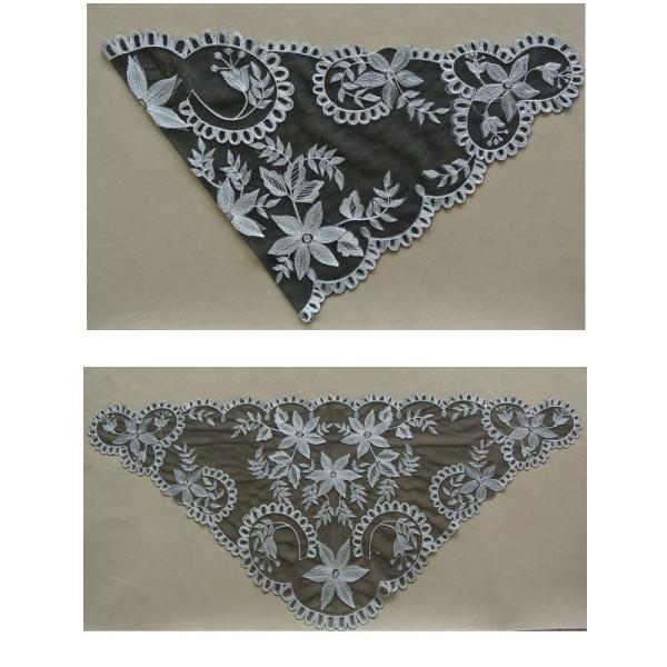 Beautiful Sliver Wire Embroidery on Black Spanish style Mantillas Size 120*60cm
