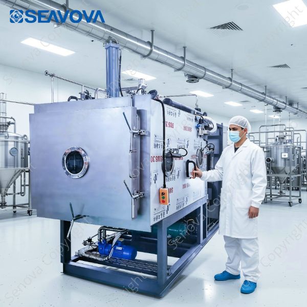 CE Approval 100Kg Freeze Dryer Pharma Pharmaceutical -75°C 10m2 Shelf Area