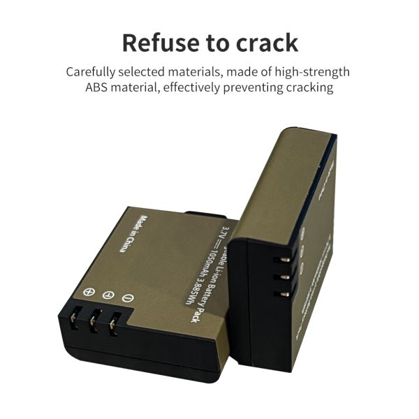 1050mAh Digital Battery Rechargeable Lithium Ion Camera Battery With LiCoO2 For Action Cameras
