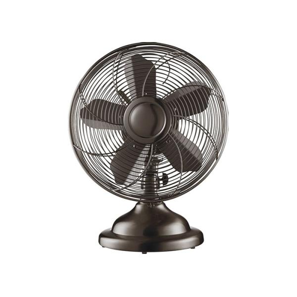 Oil Rubbed Bronze Metal Desk Fan Aluminum Motor 4 Blade / Retro Electric Fan