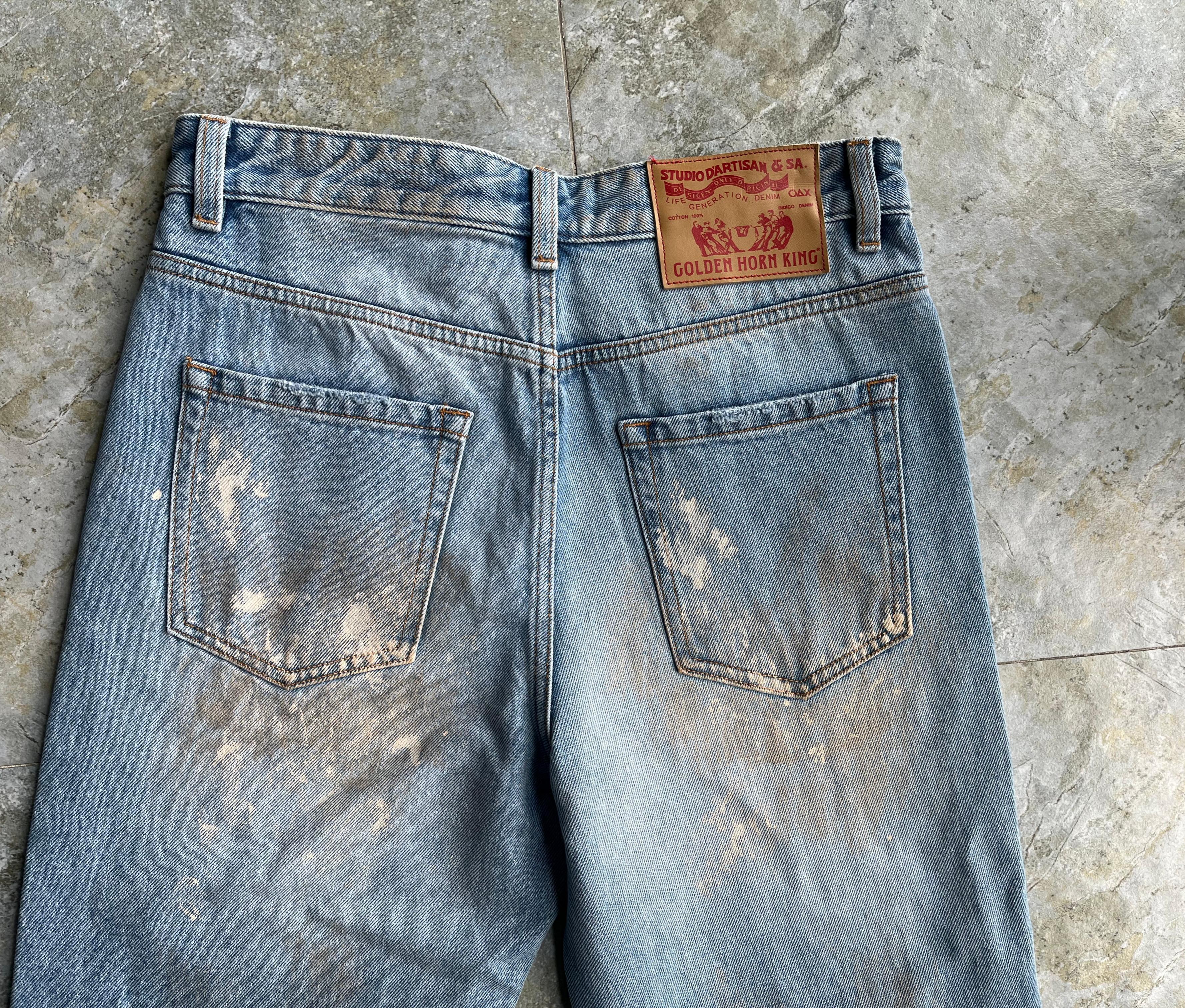 Dirty Splash Men's Jeans Mid Waist Distressed Straight Leg Jeans Loose