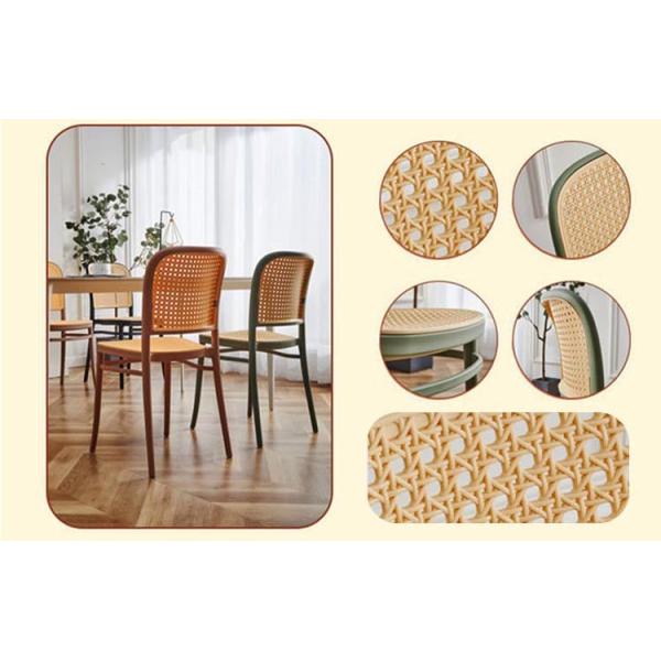 Nordic Stackable PP Plastic Rattan Dinner Chair for Outdoor Garden Cafe Restaurant
